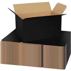 30 Pack 11x6x6 Black Shipping Boxes Medium, Mailer Cardboard Boxes for Shipping Packing Mailing