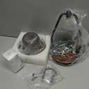 Candle Warmer Lamp with Timer & Dimmer - Electric Candle Light Warmer for Jar Candles, Adjustable Brightness, 2 Replacement Bulbs Included (Black)