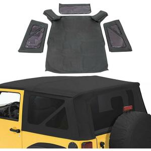 Replacement for 2010-2017 Wrangler 2-Door Replacement Soft Top & Tinted Rear Windows
