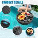 Floating Tray for PoolFloating Pool Tray, Floating Tray - Floating Pool Table, Ideal for Food & Drinks - Floating Table for Pool - Essential Floating Food Tray for Pool Activities(Round), Large