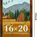 16x20 Picture Frame for Wall Display, 16x20 Brown Picture Frame with Shatter Resistant Plexiglass, Stable and Sturdy 16 x 20 Poster Frame for Wall Display, Handpicked Gift Collection, 1 Pack
