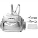 Kawaii Ita Bag Cat Backpack Y2k Girl Japanese School Bag Anime Shoulder Crossbody with Pin Display (Silver)