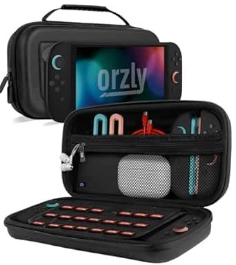 Orzly Case Compatible with Nintendo Switch 2 Protective Carry Case (2025 Model) with Screen Padding, Game Card microSD Pockets for Console and Accessories Screen Size 7.9" - Gift Boxed