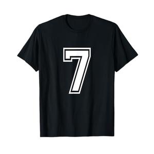 Number 7 Varsity Sports Team Jersey 7th Birthday 7 Years T-Shirt, 2XL