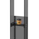 Acrylic Podium Stand with Storage Shelf, 45.5" Modern Black Lectern with Reading Platform for Classroom, Weddings, Conference, Concert, Professional Presentation Podiums