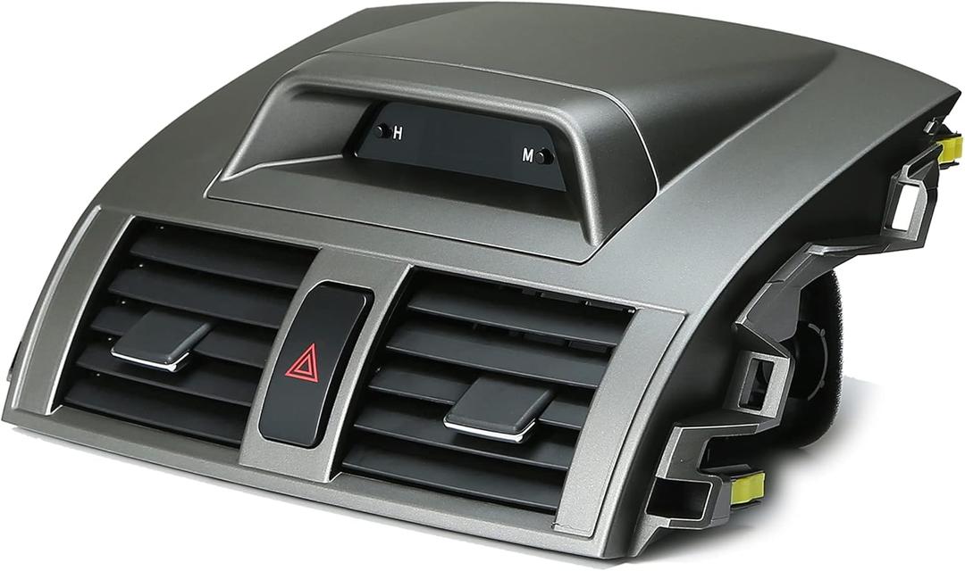 Center Dash A/C Outlet Air Vent Panel Replacement with Clock Air Vent Compatible with Toyota Corolla 2009-2013 Replaces # 55670-02340