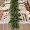 6 FT Real Touch Christmas Garland for Holiday Indoor Outdoor Decor,Cedar Garland,Cypress Garlands,Real Touch Pine Garlands,Thick and Lush for Home Dining Table Mantel Porch Christmas Decor. ﻿