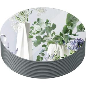 12" Round Mirror Centerpieces for Tables, 11Pcs Glass Mirror Trays for Wedding, Party, Christmas Decorations, Mirror Candle Plates with Polished Edges & Non-Slip Feet