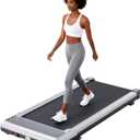 OLIXIS Walking Pad Treadmill for Home, Under Desk Treadmill for Small Space, Portable Design for Home Office Workouts, LED Display with Remote Control, Low Noise (Silver)