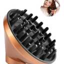 TOSAGE Upgraded Large Diffuser for Dyson Airwrap HS01 HS05 HS08 id, Diffuser Nozzle Attachment for Fast Drying Wave Curly Thick Hair, Rich Copper