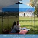Benass Pop Up Canopy Replacement Top with Air Vent and 1" Reserved Velcro Strip (10x10, Light Blue)