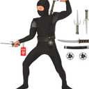 Morph Ninja Costume Kids, Boys Ninja Costume with Accessories, Ninjago Costumes Boys, World Book Day Costumes for Kids (Small)