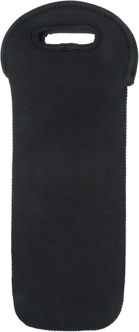 Neoprene Wine Bottle Carry Tote, Black Wine bottle Carrying Tote, Neoprene Hand Bag for Travel with Secure Carry Handle Picnic Cooler Reusable Wines Carrier Bag for Wines, Beer Water Bottles Travel