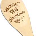Dog Grandma Cooking Wooden Spoons - DogGrandma Gifts Wood Spoons, DogLovers Gifts for Women Wooden Cooking Utensils, World's Best Dog Grandma Kitchen Gift Kitchen Accessories, 12 Inch