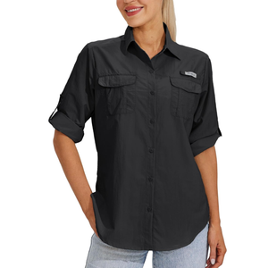 Willit Women's UPF 50+ Sun Protection Shirts Long Sleeve Fishing Shirts SPF Quick Dry Hiking Outdoor Shirts M