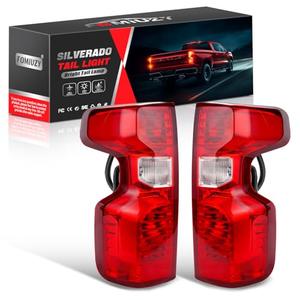 FOMIUZY Halogen Tail Lights Assembly Fit Chevy Silverado 1500 2019 2020 2021 2022 2023 2024 2025 Chevrolet 2500 3500 HD 2500HD 3500HD Rear Brake Back Up Lamp Taillight Lens Left Driver Right Passenger