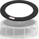 LANGXUN Universal Trampoline Repalcement Safety Pad, 8ft 10ft 12ft 14ft 15ft 16ft Waterproof Surround Spring Foam Cover for Round Frame (Black)