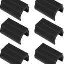DOITOOL 25 Pcs Bar Stool Foot Rail Protectors - Non-Slip U Shape Chair Leg Floor Protectors - Plastic Chair Leg Protectors for Hardwood Floors for Trampoline, Jumping Bed19mm (4X1.9CM)