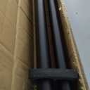 1 1/8 Inch Diameter Curtain Rods, 72-144” Telescoping Large Single Window Drapery Rod Heavy Duty With Adjustable Modern Brackets, Matte Black