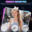 Lumisonata Light up Hair Accessories 7 Colors LED Hair Bow with Veil Rave Hair Clips Glow Hair Barrettes for Wedding