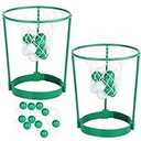 3 Pack Head Hoop Basketball Party Game for Kids and Adults Carnival Games Adjustable Basket Net Headband with 40 Balls for Birthday Party Basket Head Game Family Indoor Outdoor Fun Activities , Green 