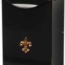 Architectural Mailboxes City Classic Vertical Wall-Mounted Mailbox for Outside, Rust-Resistant Galvanized Steel Metal Small Mail Box, Black