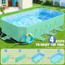 Foldable Pool, Large Non-Inflatable Swimming Pool for Adult Collapsible Pools Hard Plastic Shell, Oversized Thickened,Portable Folding Pools for Backyard 90"x50"x20"-Green