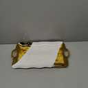 Porcelain Rectangular Serving Platter Tray (Gold)
