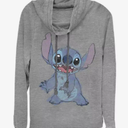 Disney Lilo & Stitch Artsy Painted Stitch Cowl Neck, XL