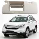83280-T0A-A81ZA Left Driver Side Sun Visor with Vanity Mirror Replacement for Honda CR-V 2012-2014 Sunvisor Assy Grey Replace# 83280T0AA81ZA