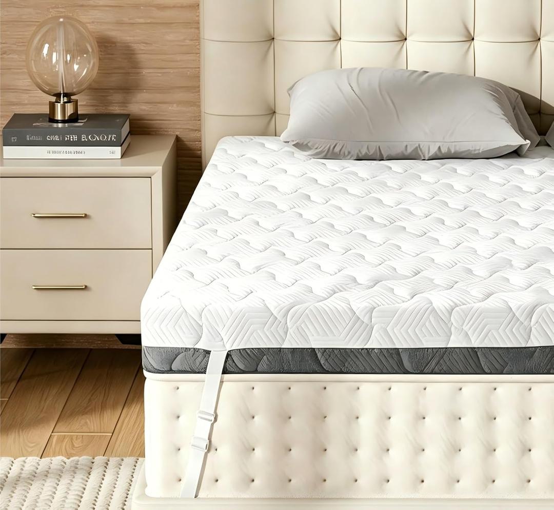 Extra Firm Mattress Topper, 3 Inch Twin Size Firm to Extra Firm Mattress Pad with Dual Sides Flippable for Back Pain, High-Density Bed Topper with Washable Cover, CertiPUR-US, 75" x 38"