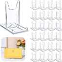 24 Packs Adjustable Purse Display Stand Clear Acrylic Handbag Stand Holder for Wallet Purses Handbag Bag Jewelry Display Organizer for Party Weddings Home Decoration Birthdays
