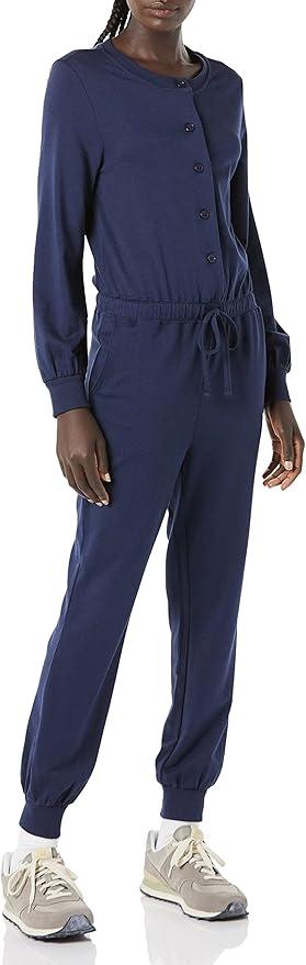 Amazon Essentials Women's Fashion Studio Terry Jumpsuit, Large