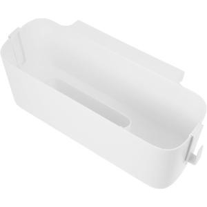 OUNONA Kitchen Hanging Basket Dormitory Bedside Basket Bedside Organizer Metal Hanging Storage (White)