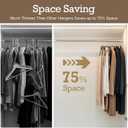 HOUSE DAY Black Velvet Hangers 60 Pack, Non Slip Clothes Felt Hanger Heavy Duty for Coat, Premium Slim Space Saving Suit Hangers for Closet Organizer, 360 Rotating Silver Hook