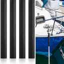 8 Pcs Dock Line Chafe Guard 16 Inches Length Chafe Secure Guard for Dock Lines Removable Chafing for Eliminating Squeaking, Black