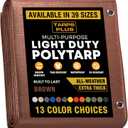 TarpsPlus Light-Duty 6 Mil Poly Tarps, Waterproof & Tear Resistant Temporary Cover, Multi-Purpose Tarp for Cars, Garden, Equipment, Camping & Outdoor Use, Brown 30' x 30'