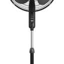 EZ-CHILL 16" Oscillating Pedestal Fan with Folding Base - Black