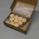 10 Pack 10 Grams/10 ML Empty Jars Round Frosted Glass Cosmetic Cream Jar Bottle with Wood Grain Lid Cosmetic Containers Refillable Glass Face Cream Box Pot for Makeup Lip Balms Eyeshadow