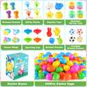 100 Pack Prefilled Easter Eggs with Assorted Toys, Bright Colorful Eggs for Easter Basket Stuffers/Fillers, Easter Eggs Hunt, Classroom Prize Supplies, Party Favors Bulk for Kids