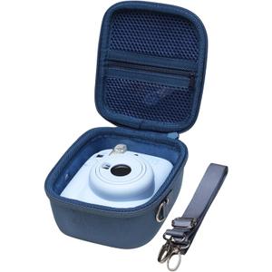 LTGEM Case Compatible with Fujifilm Instax Mini 13/12 / 11/10 / 9/8 / 7/7+ Instant Camera and FUJIFILM Instax Mini Instant Flim with Shoulder Strap, Blue(Case Only)