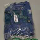 luvamia Women's Ripped Short Overalls Adjustable Denim Bib Overall Shorts Romper (X-Large, Fresh Bright Blue-folded Hem)