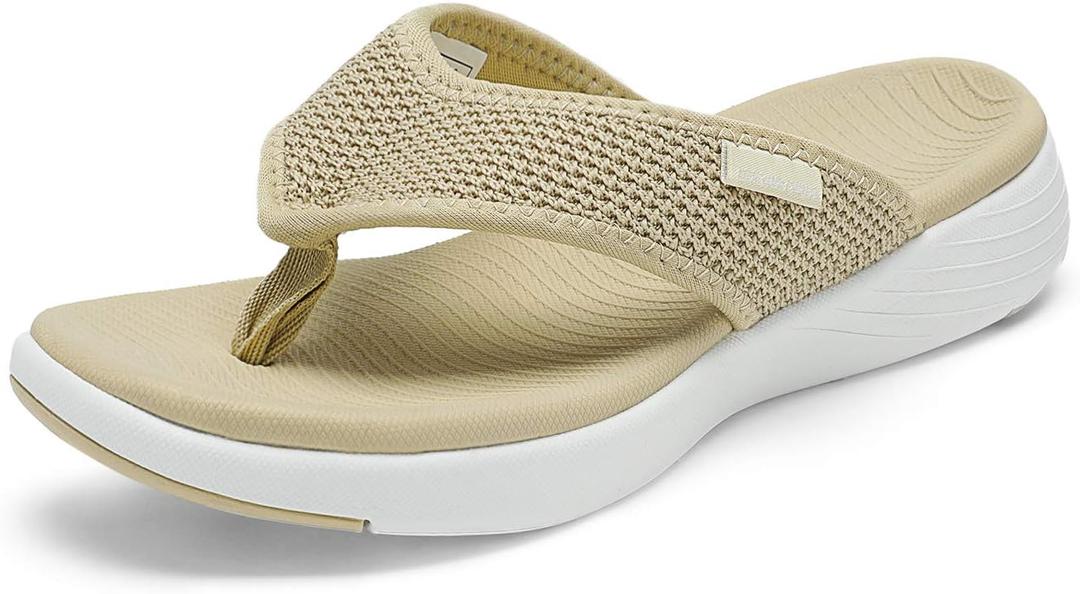 DREAM PAIRS Women's Arch Support Soft Cushion Flip Flops Thong Sandals, Size 7