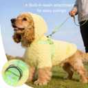 Fleece Small Dog Jacket Coat for 12 to17 lbs - Windproof Dog Clothes Coat with Harness Built in Winter Outdoor Dogs Coats for Small Dogs (Yellow)