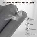 SMONTER Outdoor Sunshade Roller Shade 6'W x 6'H (72" Wx72 H), Exterior Cordless Roll Up Shades Blinds, UV Protection Shade Cloth with Crank Operation for Outside Windows Patio Porch Gazebo, Dark Grey
