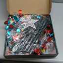 5FT Pop Up Christmas Tinsel Tree with 8 Rmote Lights Modes - Collapsible Colorful Sequin Artificial Christmas Pencil Trees Decorations for Home Apartment Party Fireplace Indoor Outdoor