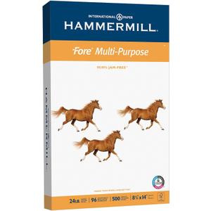 Hammermill Printer Paper, Fore Multipurpose 24 lb Copy Paper, 8.5 x 14 - 1 Ream (500 Sheets) - 96 Bright, Made in the USA, 101279R