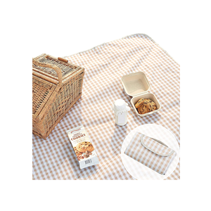 Cute Gingham Picnic Blanket, Waterproof Foldable (  X-Large)