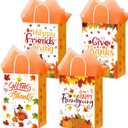 HABDJILTY 18PCS Friendsgiving Paper Gift Bags, Thanksgiving Goodies Bags Candy Treat Bags with Tissue Paper Friends Giving Bag with Handle for Thanksgiving Party Decoration Favor Supplies Gifts