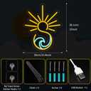 MissAudrey Sunrise Sunset Neon Sign with Cycle Timer Sunrise Wave Neon Signs for Wall Man Cave Bedroom Birthday Party Christmas Wedding Living Room Bar Decor USB Powered